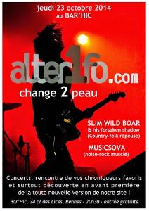 Slim Wild Boar and his Forsaken Shadow au Bar'Hic à Rennes le 23/10/2014
