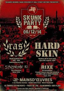 R.A.S + Hard Skin + Syndrome 81 + Rixe au Mains d'oeuvres à Paris le 06/12/2014