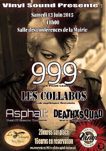 Les Collabos + 999 + Asphalt + Death Squad à la salle de la Mairie à Brest le 13/06/2015